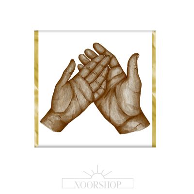 Chocolate bar hands