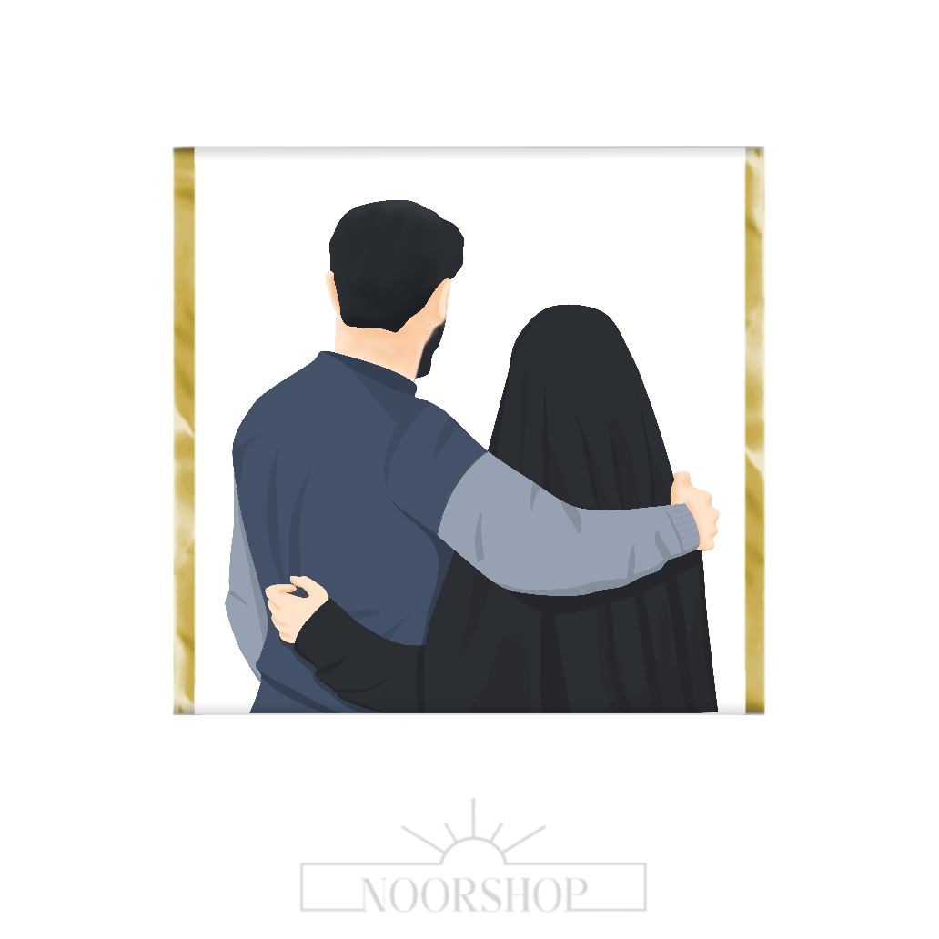 Chocolate bar Muslim Couple
