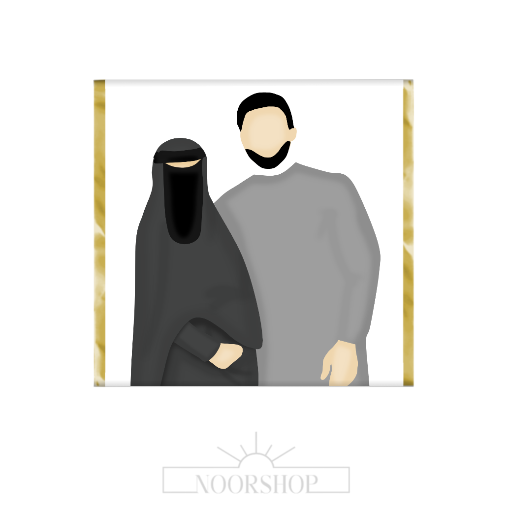 Chocolate bar Muslim Couple
